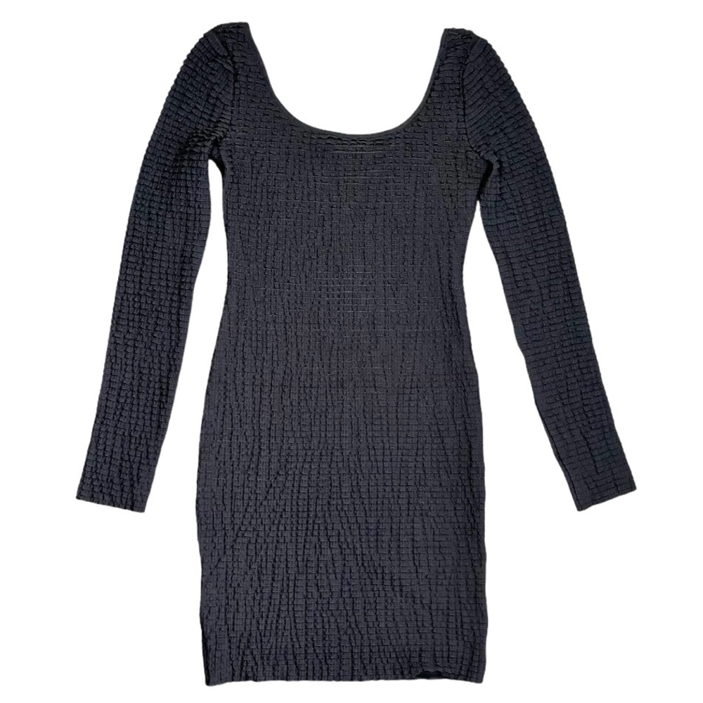 BCBG Long Sleeved Stretchy Ruffle Bodycon Dress S